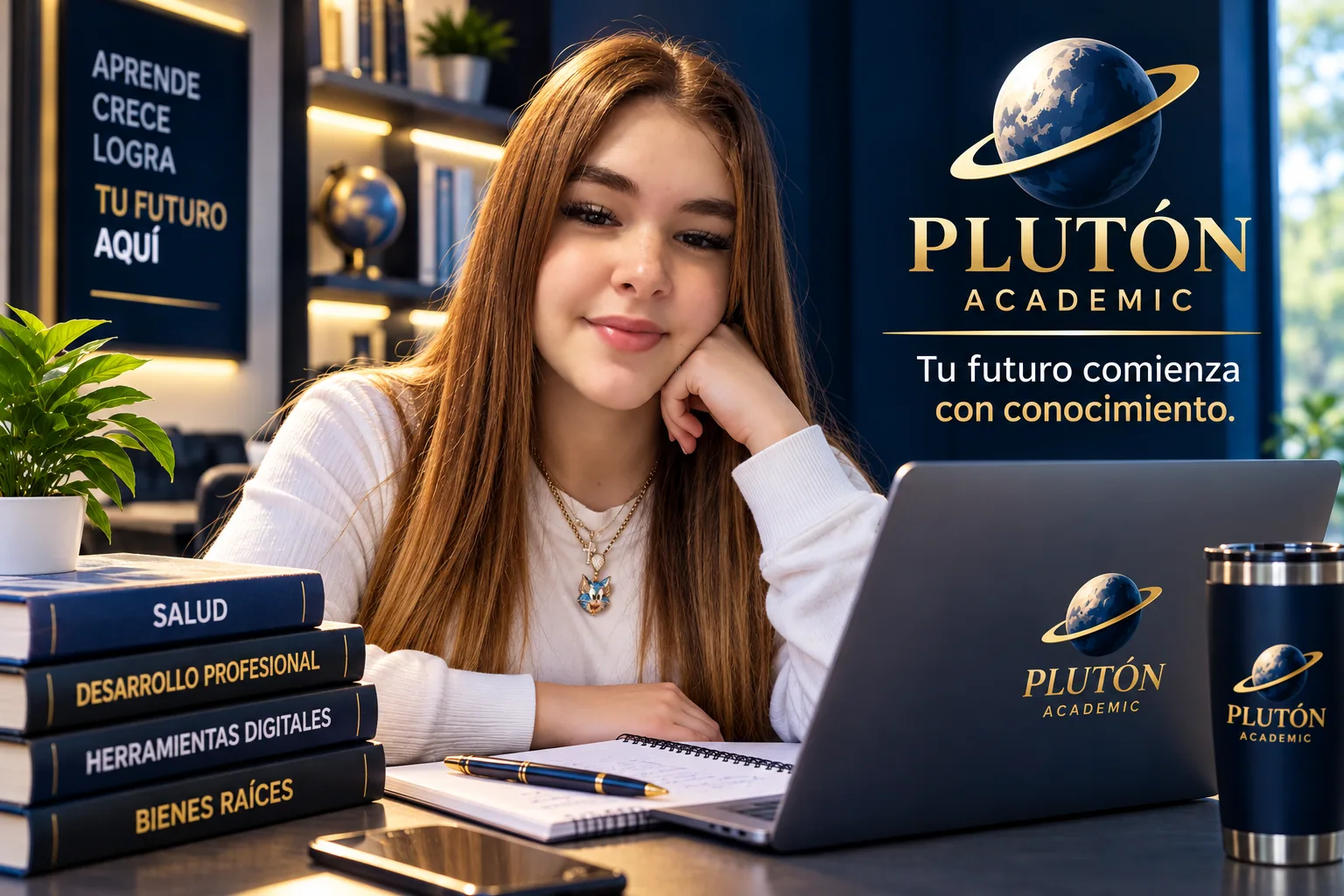 Estudiante en un entorno académico